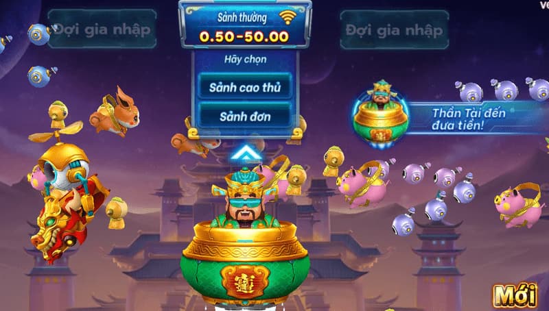 Các phòng chơi hấp dẫn tại game tiểu tiên cá